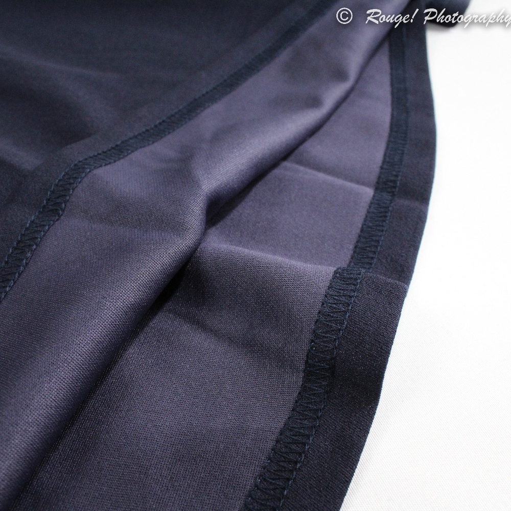 Knot Cuff Striped Fit & Flare Navy Dress - Picture 7 of 8